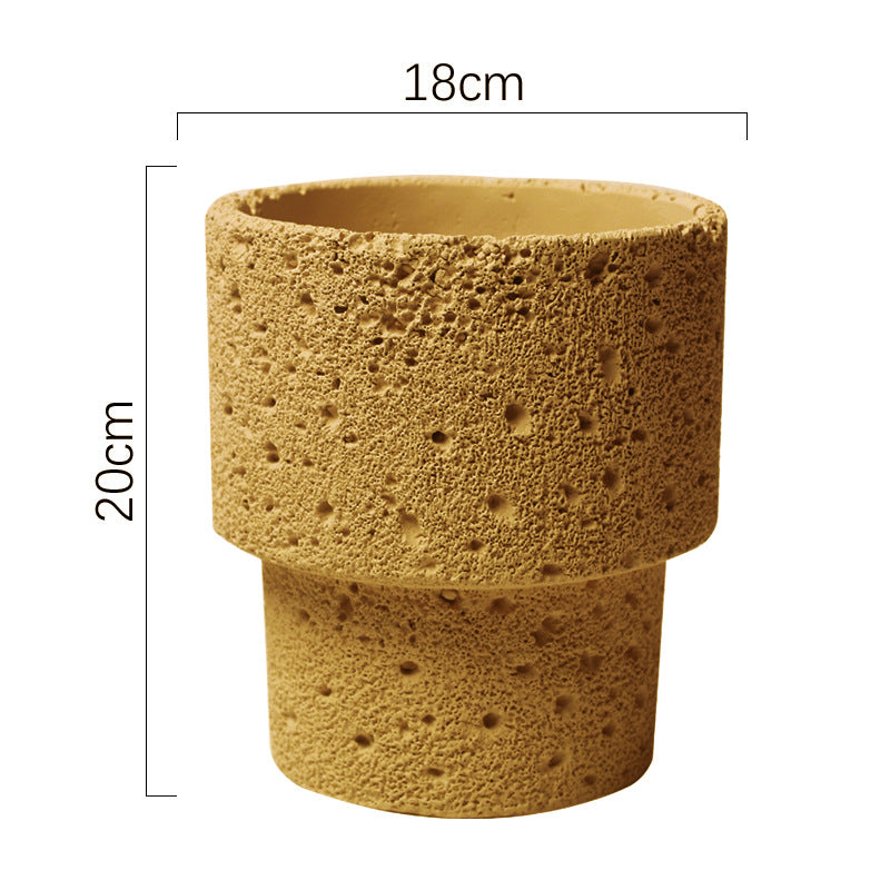 Northern European-style Cement Flower Pot Ceramic Matte Fashion Simple