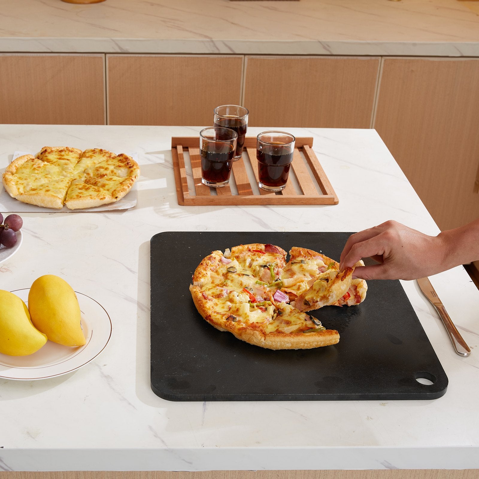 Pizza Steel, 16' X 14.5' X 3/8' Pizza Steel Plate For Oven, Pre-Seasoned Carbon Steel Pizza Baking Stone With 20X Higher Conductivity, Heavy Duty Pizza Pan For Outdoor Grill, Indoor Oven