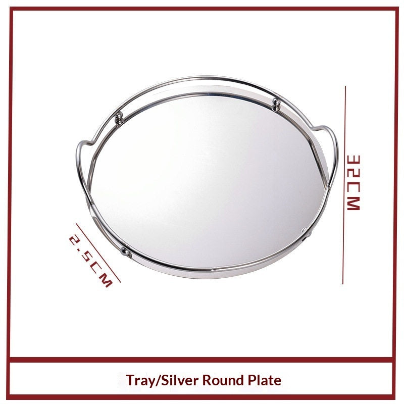 Gold Silver Storage Stainless Steel Tray