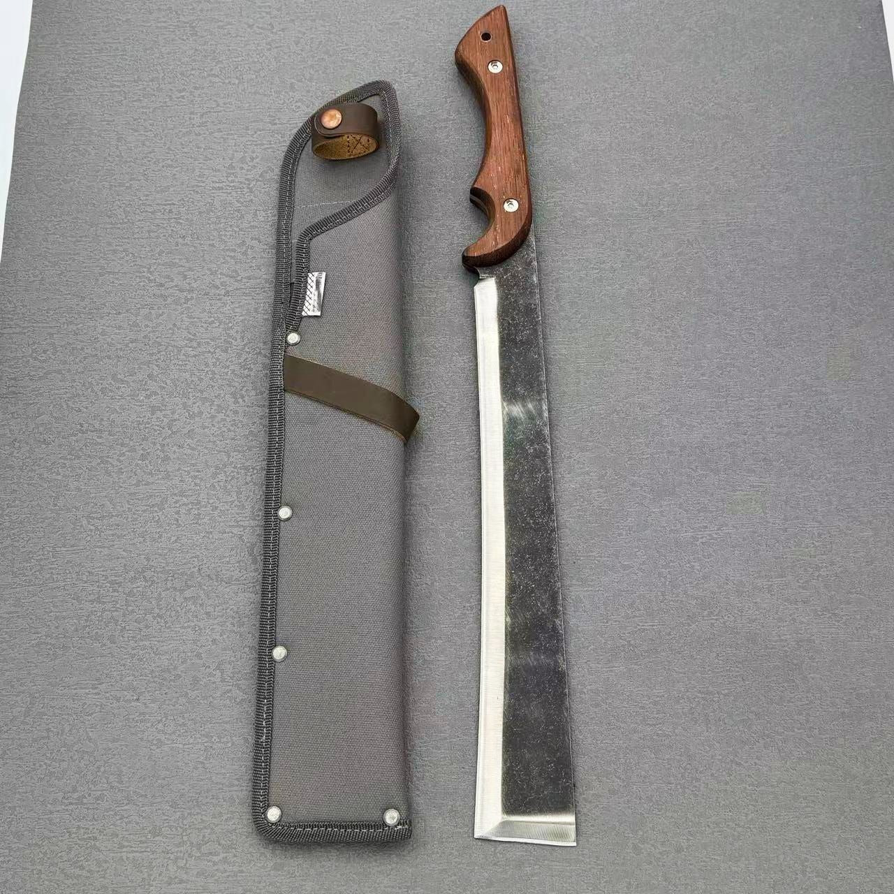 Forged High Manganese Steel Outdoor Machete Camping Firewood Chopping Anti-rust High Hardness
