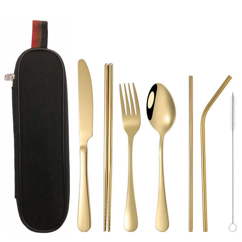 Amazon Cross-border Stainless Steel Cutlery 7-piece Set