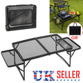 Portable Camping Table Folding Storage Outdoor Desk Mesh Top Height Extendable