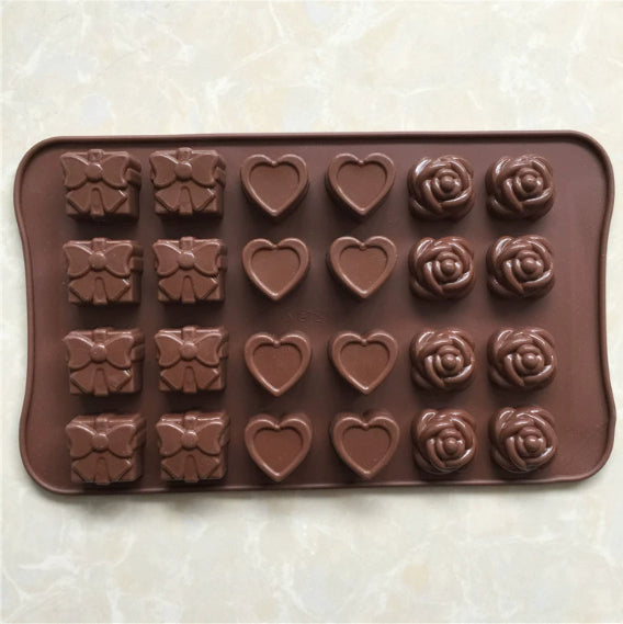 24-hole 3-group Silicone Ice Tray Cold Process Soap Chocolate Mold