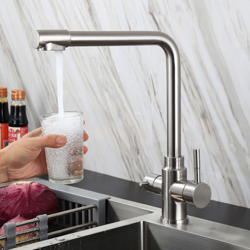 Stainless Steel Kitchen Water Purifier Three In One Faucet