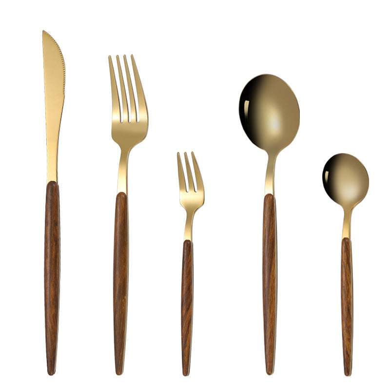 Stainless Steel Cutlery With  Wood Handle