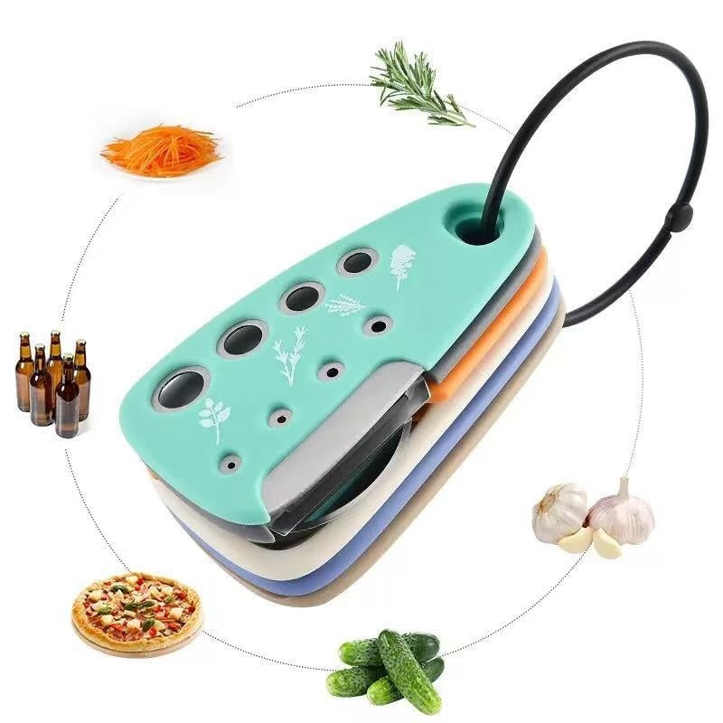 Kitchen Gadget Set 6-Piece Pizza Cutter Vanilla Cutter Bottle Opener Grater Garlic Grinder Set