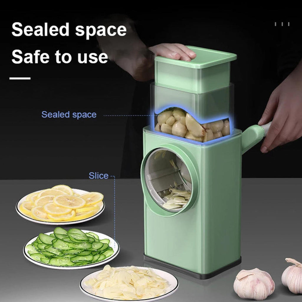 Multifunction Vegetable Cutter Slicer Hand Rotary Grater Shredder Roller N Q1Q4