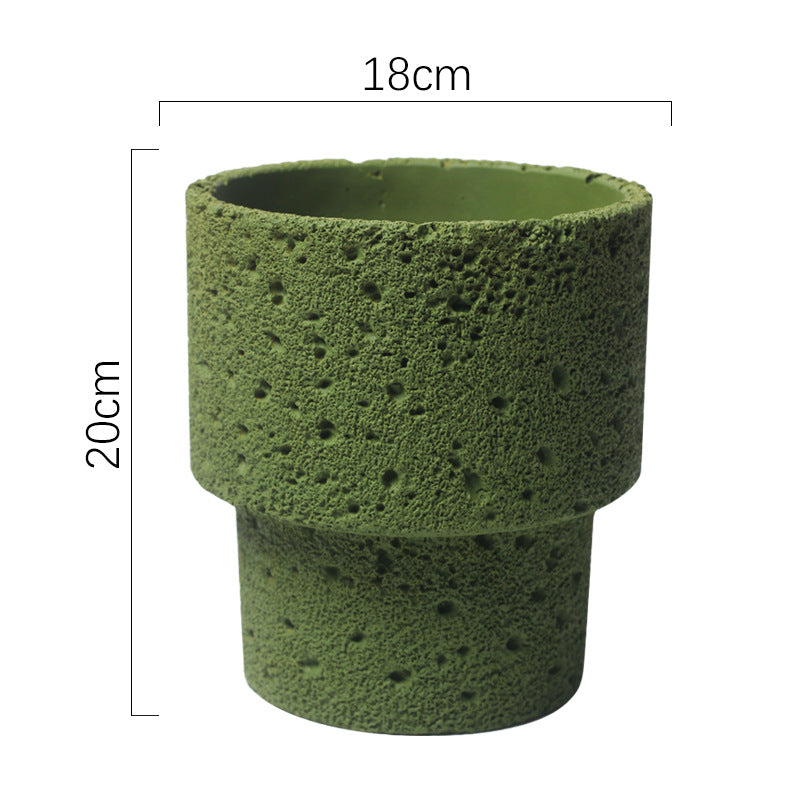 Northern European-style Cement Flower Pot Ceramic Matte Fashion Simple