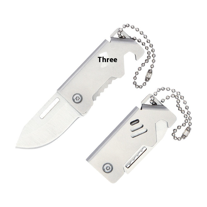 Stainless Steel Mini High Hardness Folding Knife Keychain