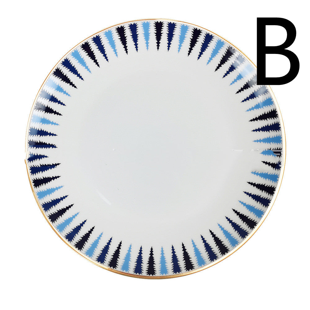 Christmas Ceramic Western Plate Cutlery Set