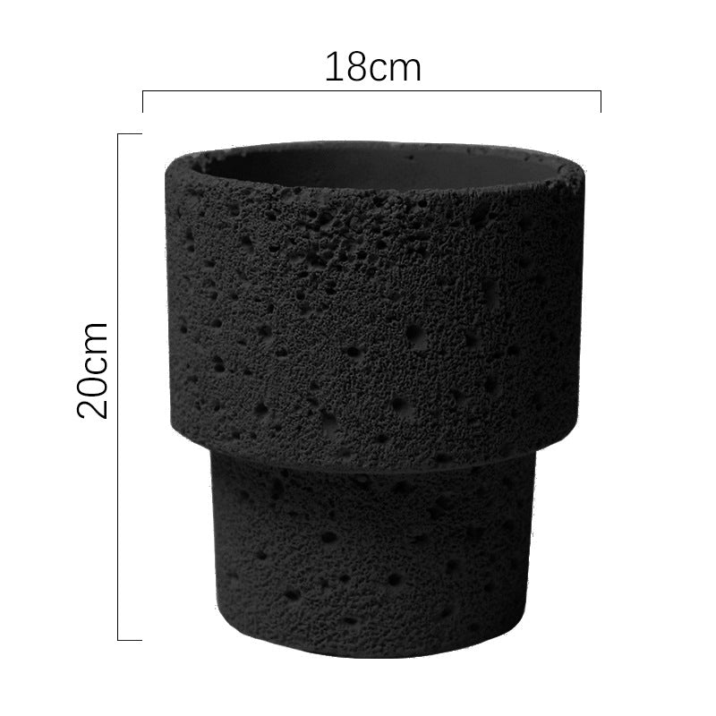 Northern European-style Cement Flower Pot Ceramic Matte Fashion Simple