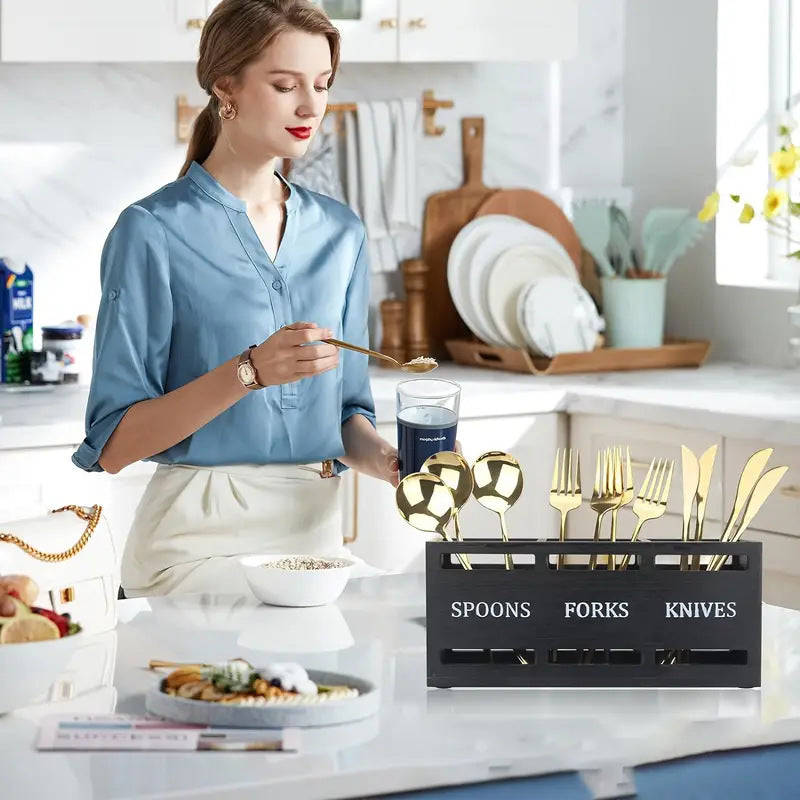 Desktop Divided Cutlery Storage Box