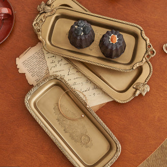 India Imported Brass Tray Storage Tank Ornaments